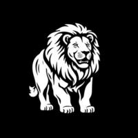 Lion, Black and White Vector illustration