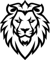 Lion - Black and White Isolated Icon - Vector illustration