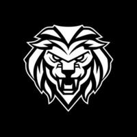 Lion, Black and White Vector illustration