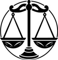 Justice, Minimalist and Simple Silhouette - Vector illustration