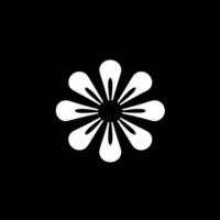 Flower, Black and White Vector illustration