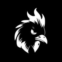 pollo - negro y blanco aislado icono - vector ilustración