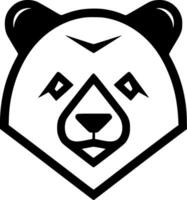 oso - negro y blanco aislado icono - vector ilustración