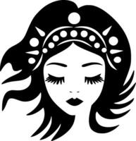 Boho - Black and White Isolated Icon - Vector illustration