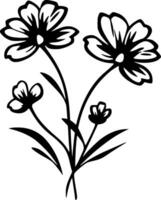 Wildflower, Minimalist and Simple Silhouette - Vector illustration