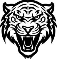 tigre, negro y blanco vector ilustración