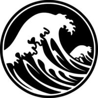 Waves, Minimalist and Simple Silhouette - Vector illustration