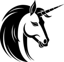 unicornio - minimalista y plano logo - vector ilustración