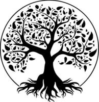 Tree of Life, Minimalist and Simple Silhouette - Vector illustration