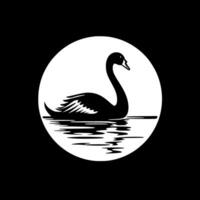 cisne, minimalista y sencillo silueta - vector ilustración