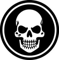 Skull, Black and White Vector illustration