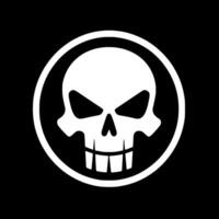 Skull, Black and White Vector illustration