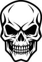 Skull - Black and White Isolated Icon - Vector illustration