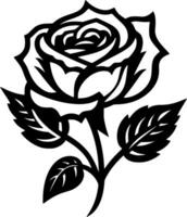 Rose, Black and White Vector illustration