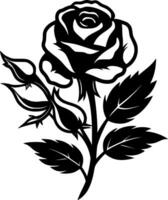 rosas, negro y blanco vector ilustración