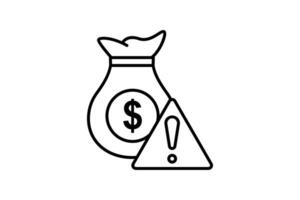 investment risk icon. icon related to investments and financial concepts. Line icon style. Simple vector design editable