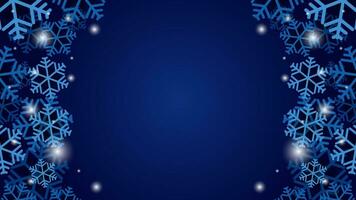 Winter background template with snowflake particles suitable for banner, poster, advertisement, brochure. Vector illustration