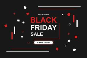 Black friday banner background. Vector illustration.