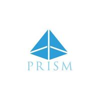 simple prism text triangles geometric logo vector