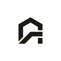 letter g abstract home construction simple geometric logo vector