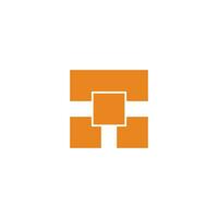 letter t  boxes squares simple geoemetric logo vector