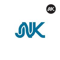 letra jnk monograma logo diseño vector