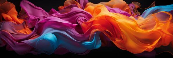 Abstract colorful Graphic motion on background, creative waves of gradient color smoke and liquid, AI Generative photo