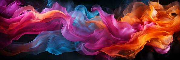 Abstract colorful Graphic motion on background, creative waves of gradient color smoke and liquid photo