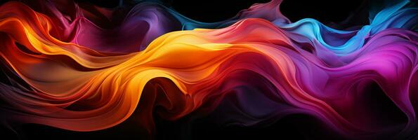 Abstract colorful Graphic motion on background, creative waves of gradient color smoke and liquid, AI Generative photo