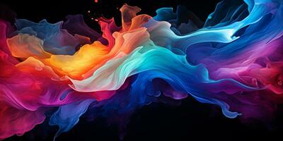 Abstract colorful Graphic motion on background, creative waves of gradient color smoke and liquid, AI Generative photo