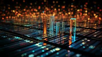 Data Visualization, Close up Technology Digitalization, Optimization of High-Tech Electronics, Data mining, artificial intelligence, business analytics, AI Generative photo