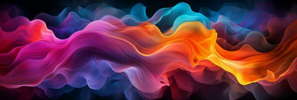 Abstract colorful Graphic motion on background, creative waves of gradient color smoke and liquid, AI Generative photo