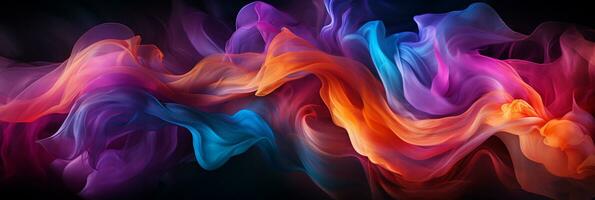 Abstract colorful Graphic motion on background, creative waves of gradient color smoke and liquid, AI Generative photo
