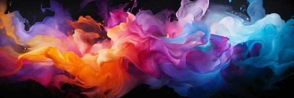 Abstract colorful Graphic motion on background, creative waves of gradient color smoke and liquid, AI Generative photo