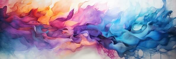 Abstract colorful Graphic motion on background, creative waves of gradient color smoke and liquid, AI Generative photo
