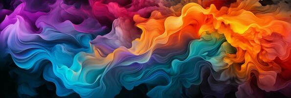 Abstract colorful Graphic motion on background, creative waves of gradient color smoke and liquid, AI Generative photo
