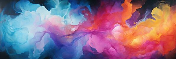 Abstract colorful Graphic motion on background, creative waves of gradient color smoke and liquid, AI Generative photo