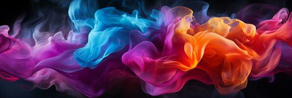 Abstract colorful Graphic motion on background, creative waves of gradient color smoke and liquid, AI Generative photo