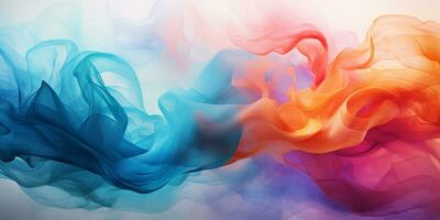 Abstract colorful Graphic motion on background, creative waves of gradient color smoke and liquid, AI Generative photo