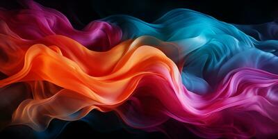 Abstract colorful Graphic motion on background, creative waves of gradient color smoke and liquid, AI Generative photo