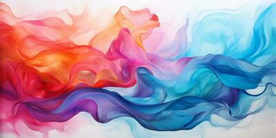 Abstract colorful Graphic motion on background, creative waves of gradient color smoke and liquid, AI Generative photo