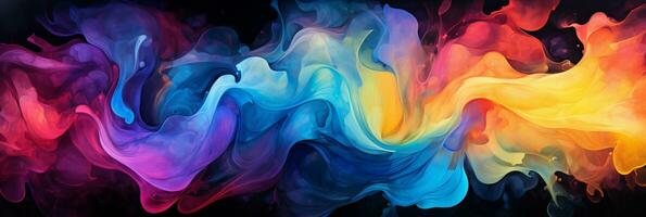 Abstract colorful Graphic motion on background, creative waves of gradient color smoke and liquid, AI Generative photo