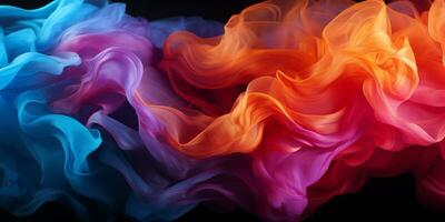Abstract colorful Graphic motion on background, creative waves of gradient color smoke and liquid, AI Generative photo