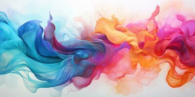 Abstract colorful Graphic motion on background, creative waves of gradient color smoke and liquid, AI Generative photo