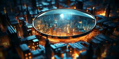 Data Visualization, Close up Technology Digitalization, Optimization of High-Tech Electronics, Data mining, artificial intelligence, business analytics, AI Generative photo
