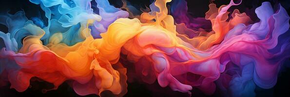 Abstract colorful Graphic motion on background, creative waves of gradient color smoke and liquid, AI Generative photo