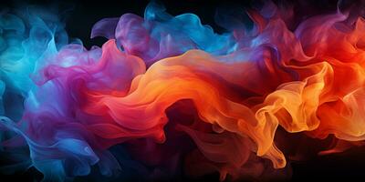 Abstract colorful Graphic motion on background, creative waves of gradient color smoke and liquid photo