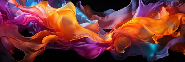 Abstract colorful Graphic motion on background, creative waves of gradient color smoke and liquid, AI Generative photo