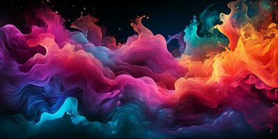 Abstract colorful Graphic motion on background, creative waves of gradient color smoke and liquid, AI Generative photo
