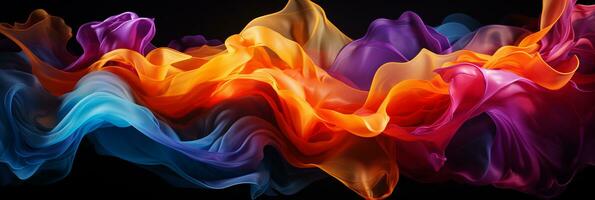 Abstract colorful Graphic motion on background, creative waves of gradient color smoke and liquid, AI Generative photo